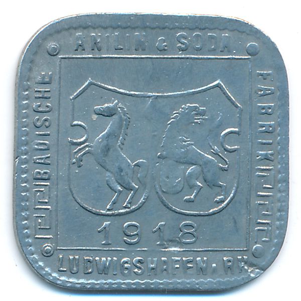 Людвигсхафен., 50 пфеннигов (1918 г.)