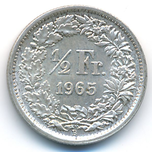 Швейцария, 1/2 франка (1965 г.)