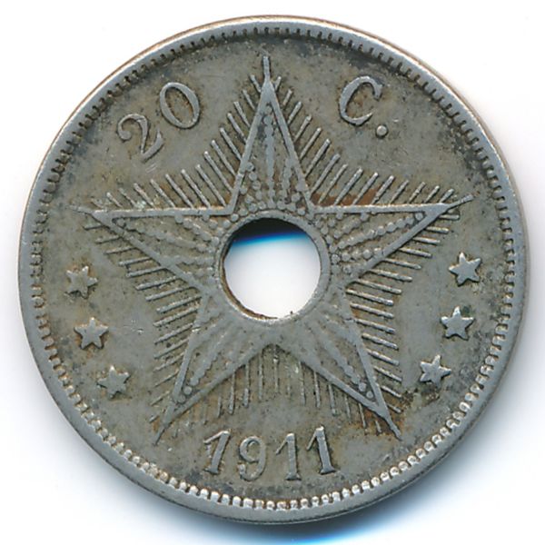 Бельгийское Конго, 20 сентим (1911 г.)