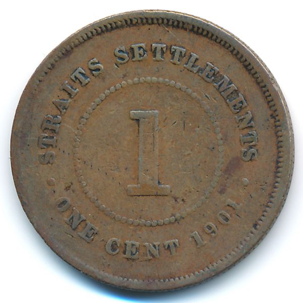 Стрейтс-Сетлментс, 1 цент (1901 г.)