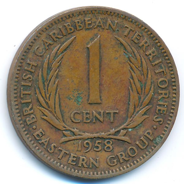 Восточные Карибы, 1 цент (1958 г.)