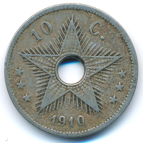 Бельгийское Конго, 10 сентим (1910 г.)