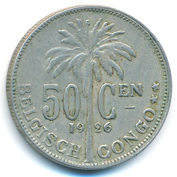Бельгийское Конго, 50 сентим (1926 г.)