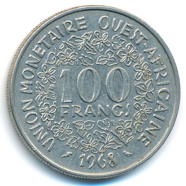 Западная Африка, 100 франков (1968 г.)