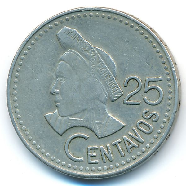 Гватемала, 25 сентаво (1987 г.)
