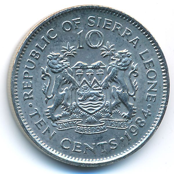 Сьерра-Леоне, 10 центов (1984 г.)