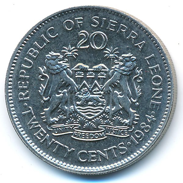 Сьерра-Леоне, 20 центов (1984 г.)