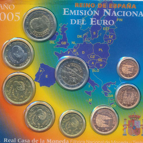 Испания, Набор монет (2005 г.)