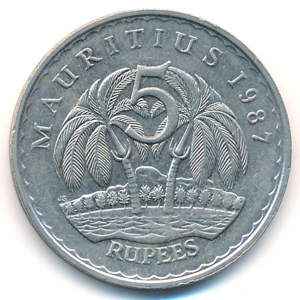 Маврикий, 5 рупий (1987 г.)