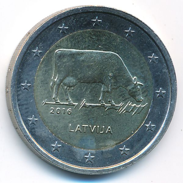 Латвия, 2 евро (2016 г.)