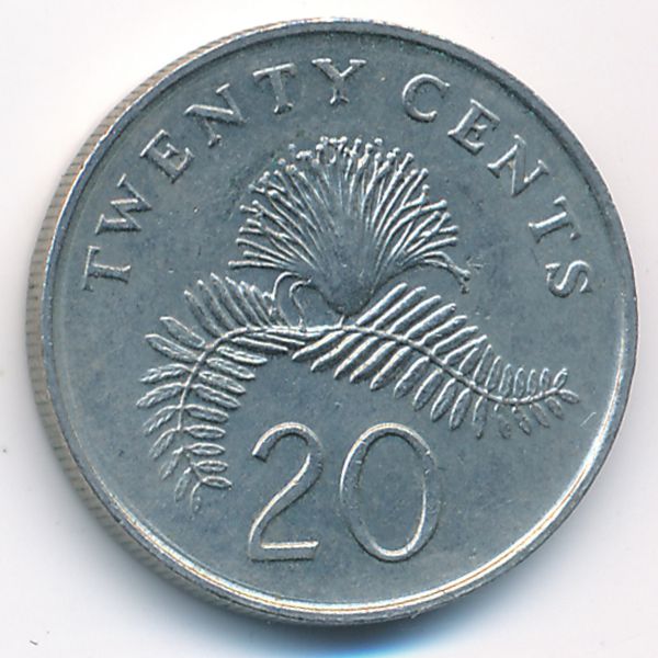 Сингапур, 20 центов (1991 г.)