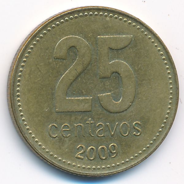 Аргентина, 25 сентаво (2009 г.)