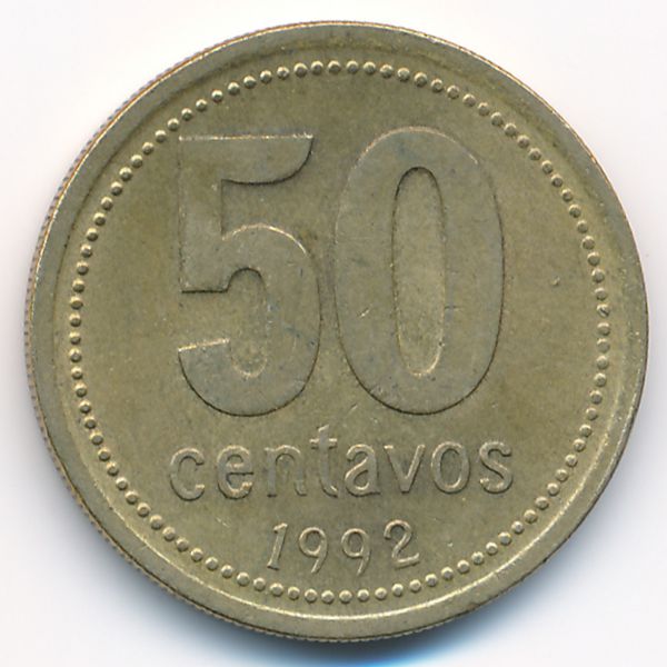 Аргентина, 50 сентаво (1992 г.)