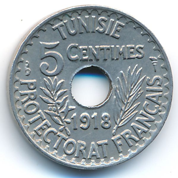 Тунис, 5 сентим (1918 г.)