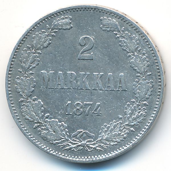 Финляндия, 2 марки (1874 г.)