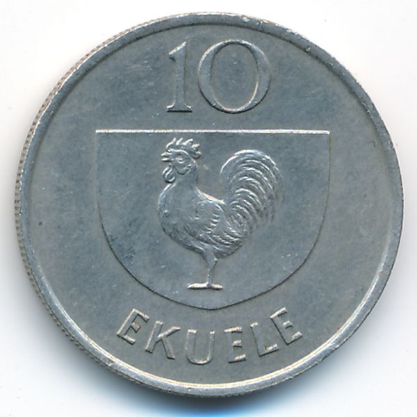 Экваториальная Гвинея, 10 экуэле (1975 г.)