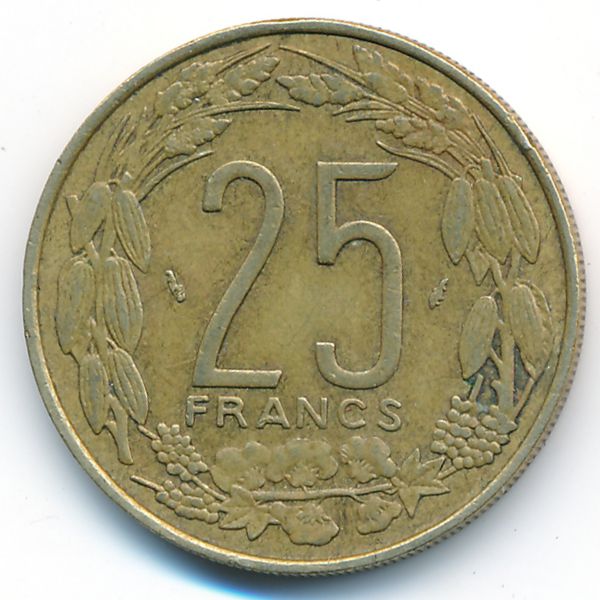 Центральная Африка, 25 франков (1985 г.)
