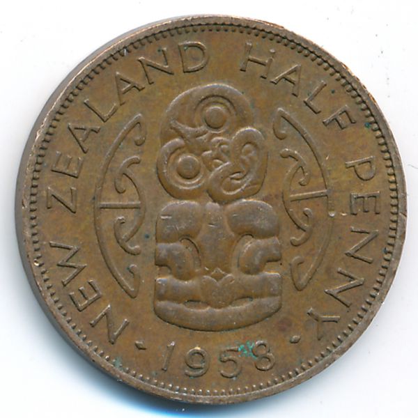 Новая Зеландия, 1/2 пенни (1958 г.)