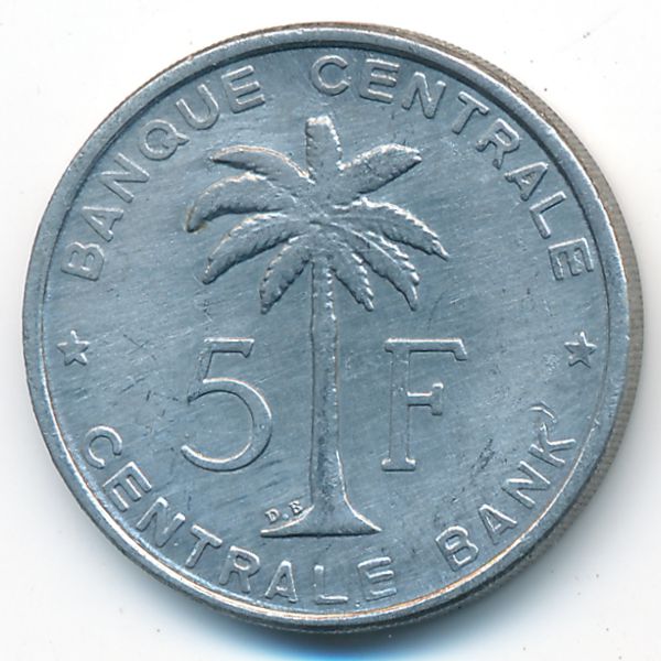 Руанда-Урунди, 5 франков (1959 г.)