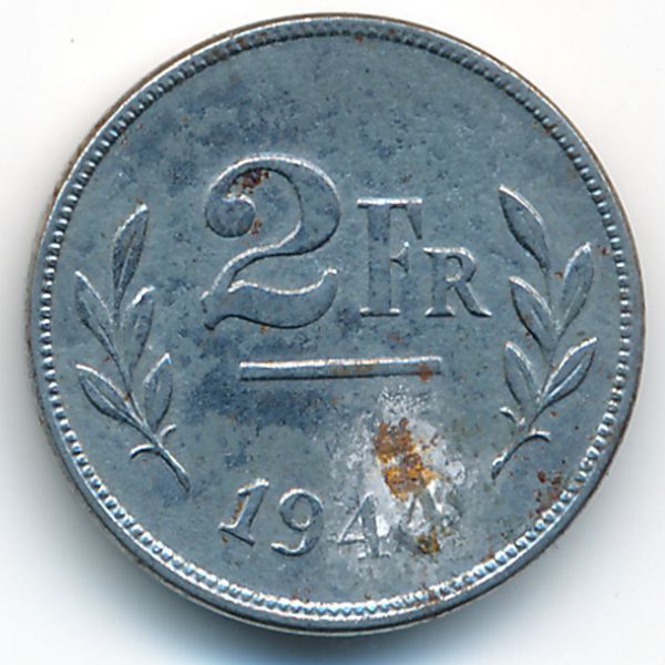 Бельгия, 2 франка (1944 г.)