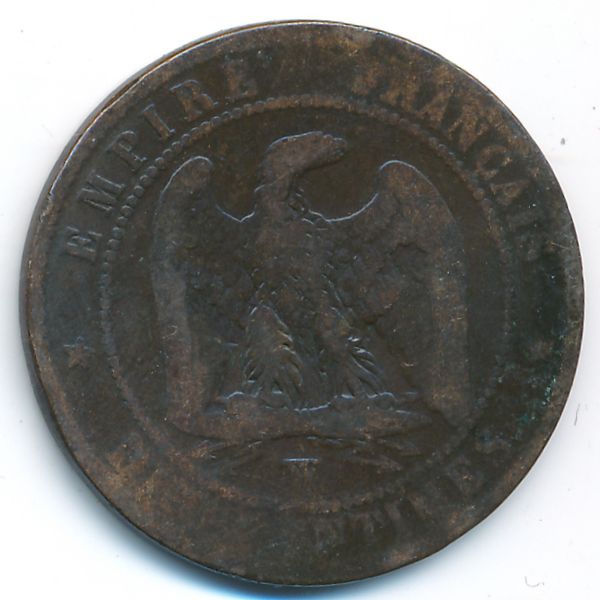 Франция, 10 сентим (1856 г.)