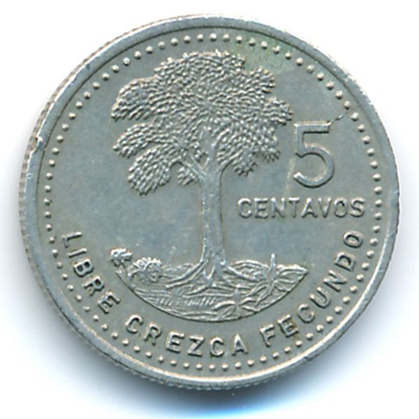 Гватемала, 5 сентаво (1986 г.)