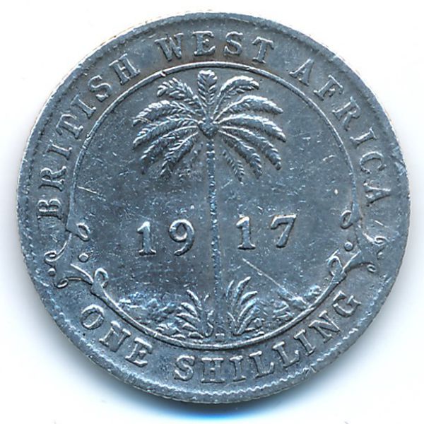 Британская Западная Африка, 1 шиллинг (1917 г.)