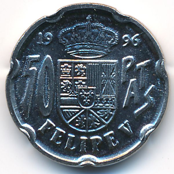 Испания, 50 песет (1996 г.)