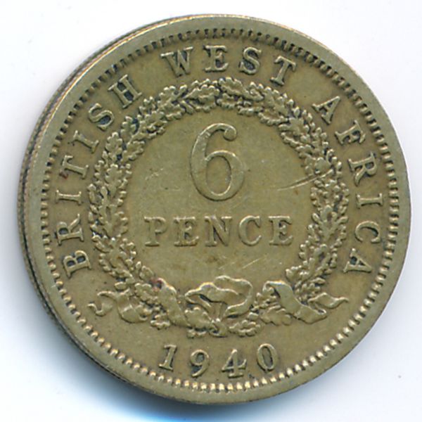 Британская Западная Африка, 6 пенсов (1940 г.)