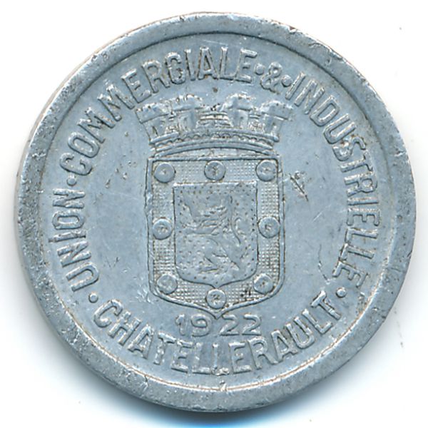 Шательро., 10 сентим (1922 г.)