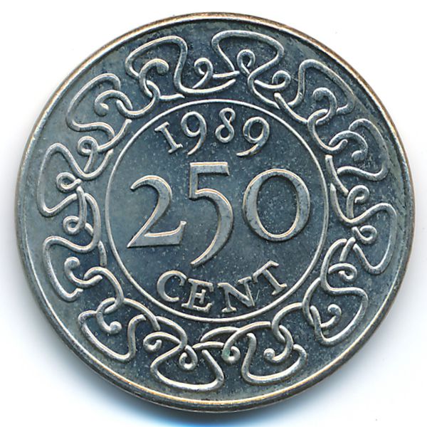 Суринам, 250 центов (1989 г.)