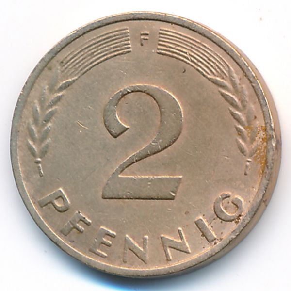 ФРГ, 2 пфеннига (1961 г.)