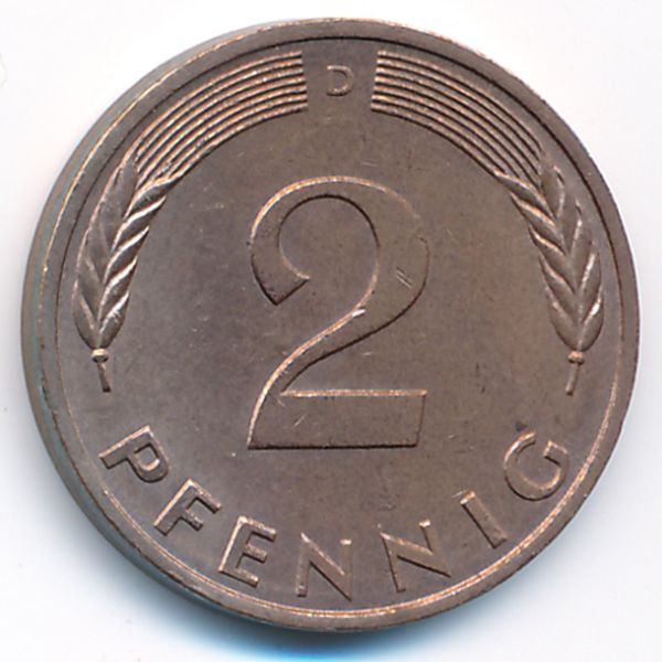 ФРГ, 2 пфеннига (1981 г.)