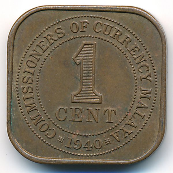 Малайя, 1 цент (1940 г.)