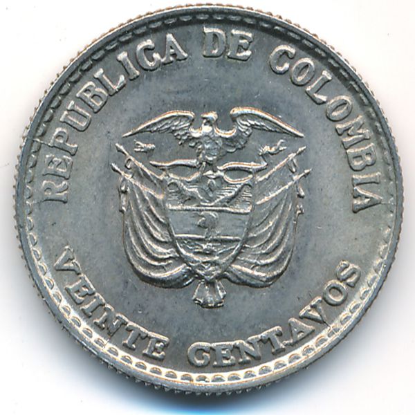 Колумбия, 20 сентаво (1965 г.)