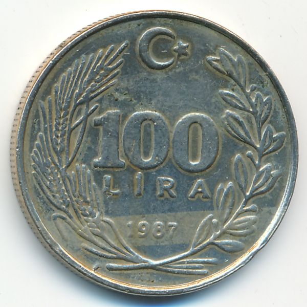 Турция, 100 лир (1987 г.)