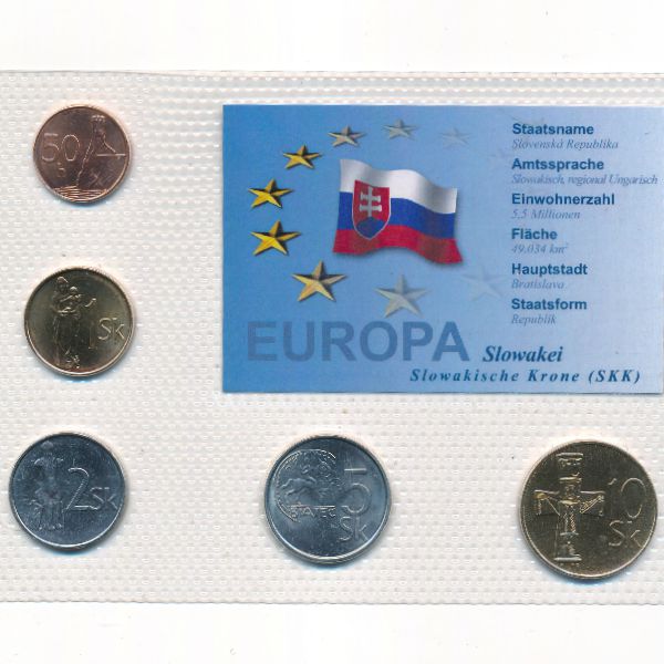 Словакия, Набор монет
