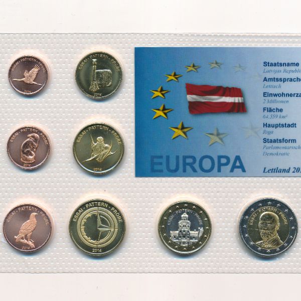 Латвия, Набор монет (2014 г.)