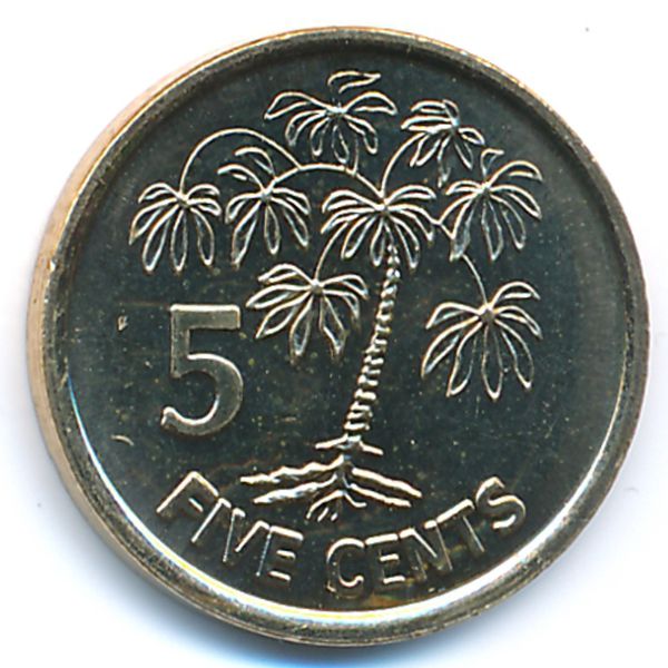 Сейшелы, 5 центов (2012 г.)