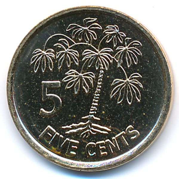 Сейшелы, 5 центов (2012 г.)