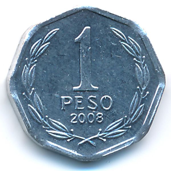 Чили, 1 песо (2008 г.)