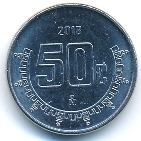 Мексика, 50 сентаво (2018 г.)