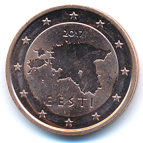 Эстония, 2 евроцента (2017 г.)