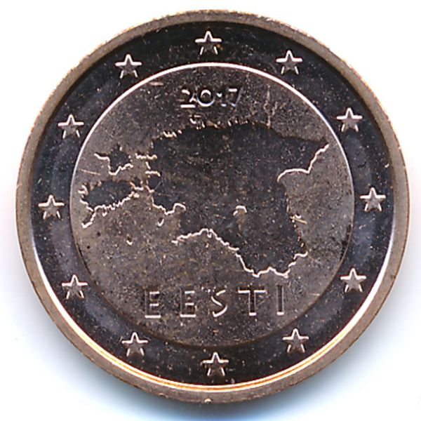Эстония, 2 евроцента (2017 г.)