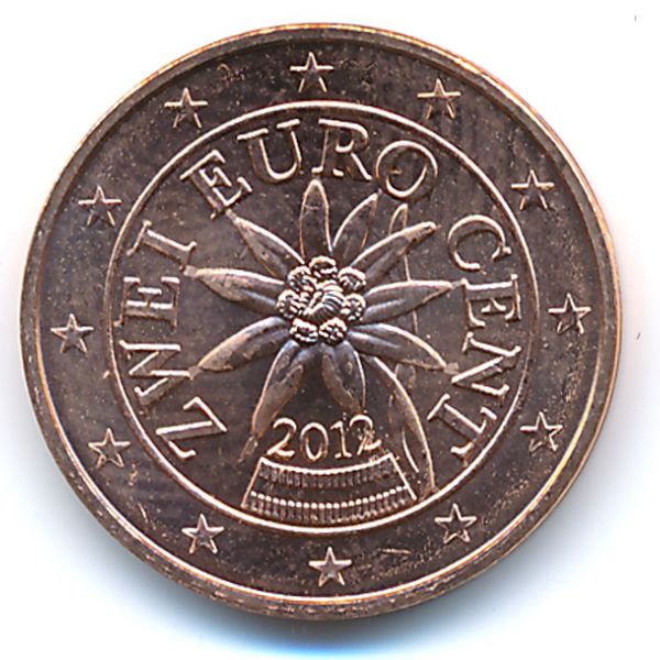 Австрия, 2 евроцента (2012 г.)