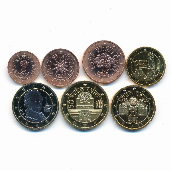 Австрия, Набор монет (2005 г.)