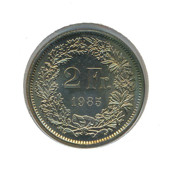 Швейцария, 2 франка (1985 г.)