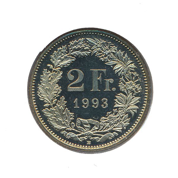 Швейцария, 2 франка (1993 г.)