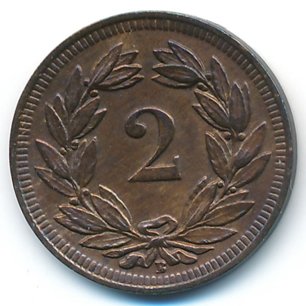Швейцария, 2 раппена (1909 г.)