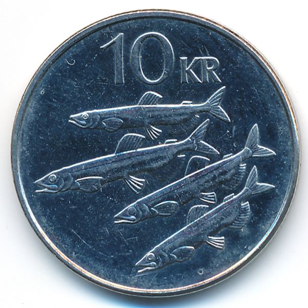 Исландия, 10 крон (2008 г.)
